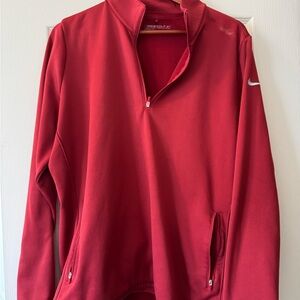 Nike Golf Maroon Therma-Fit Quarter-Zip Pullover